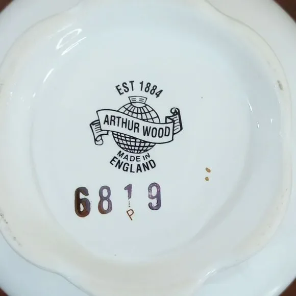 Arthur Wood English Floral Tea Pot #6819, Vintage! - Picture 8 of 10